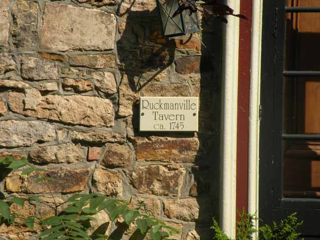 Sign on the building that was formerly the Ruckmanville Tavern